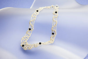Lace Necklace No. 2 - Onyx or Labradorit